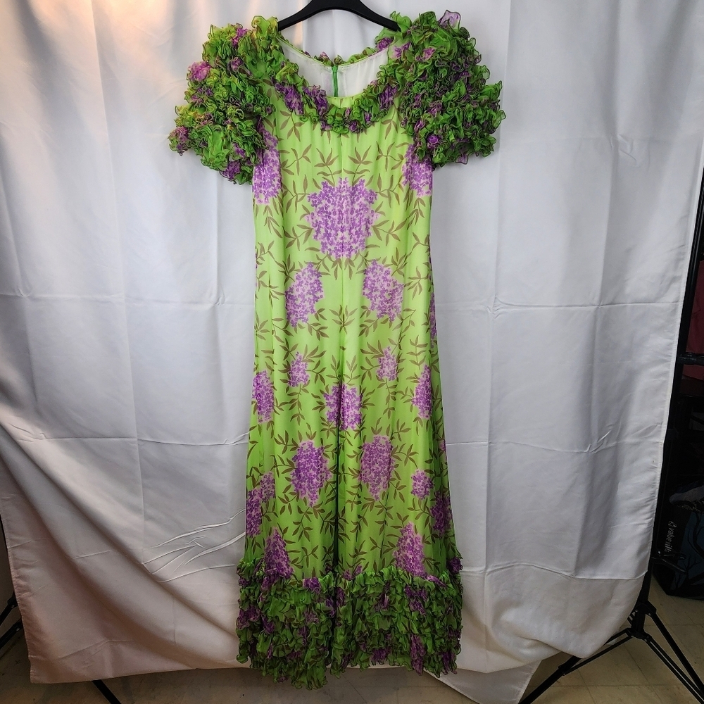 Vintage custom made gown size L(by measurements) in EUC